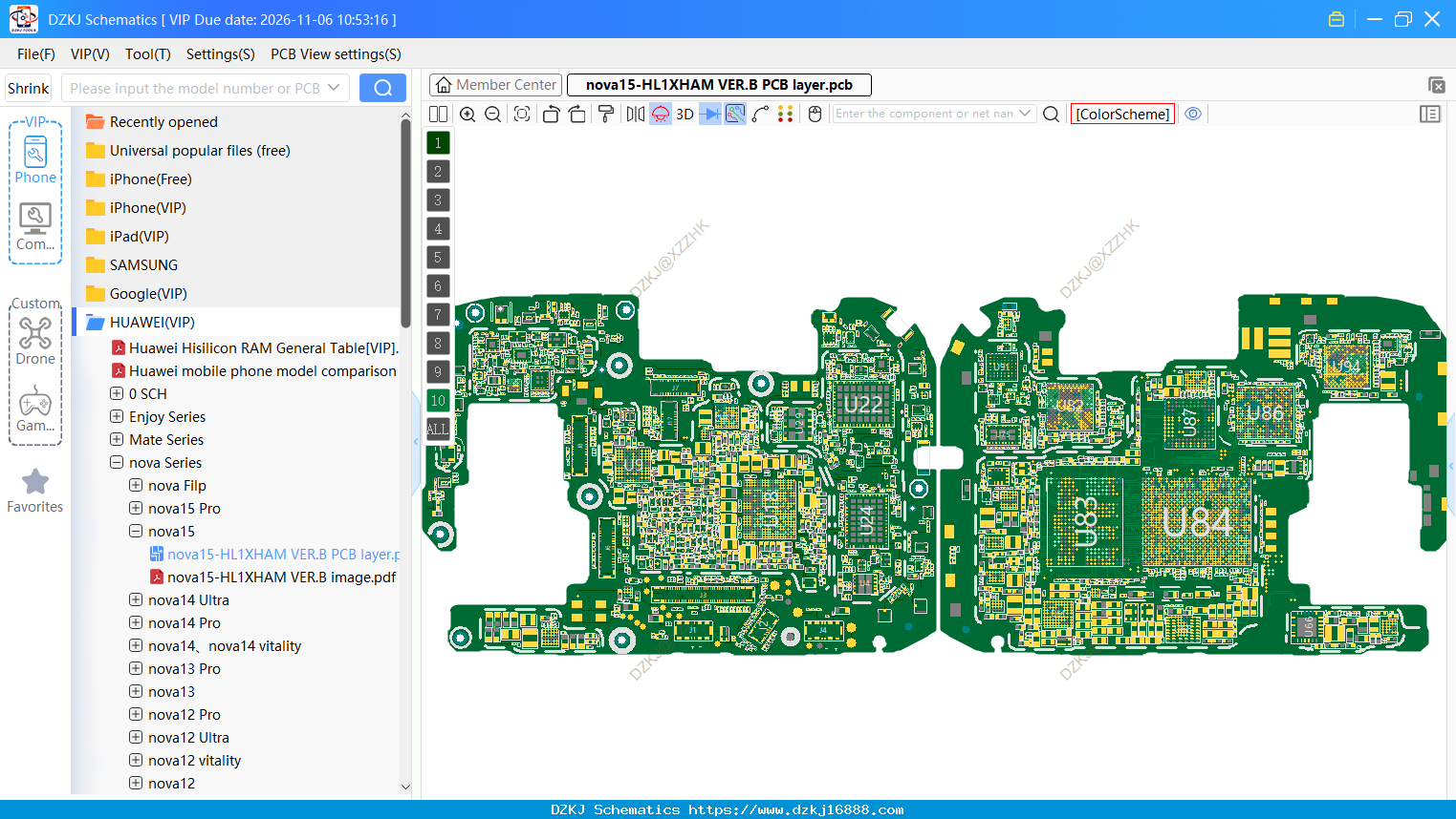 HUAWEI Nova15-HL1XHAM VER.B PCB Layer